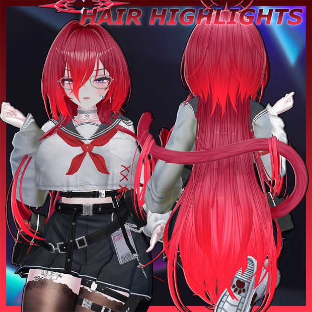 Nemu_Hair Highlights Texture 【VRC Hair Texture - MOMORI】