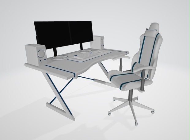 3Dゲーミングデスク チェア　セット