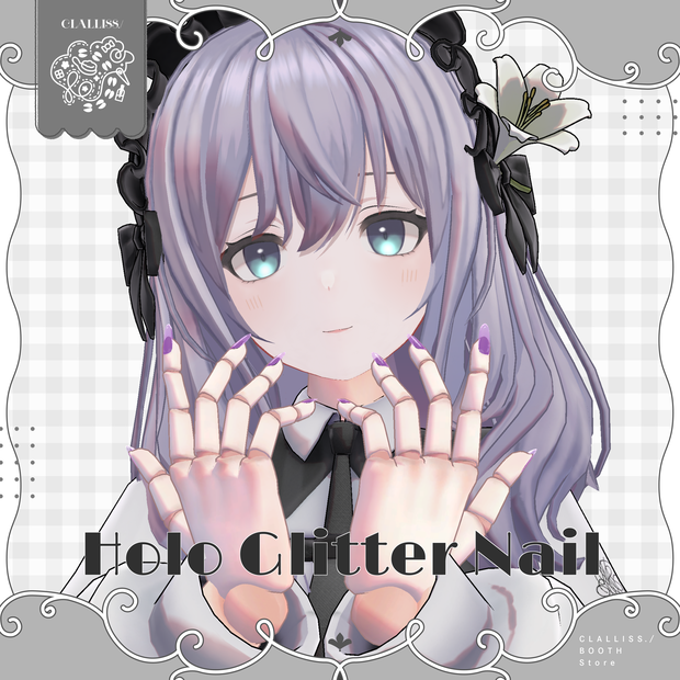 【MDollNail対応】Holo Glitter Nail【3アバター対応】