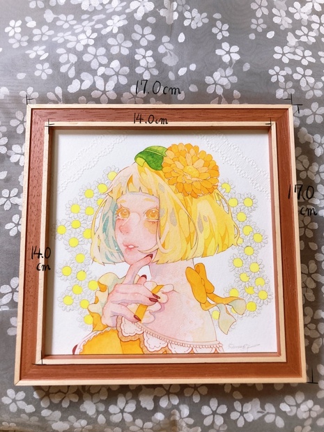 水彩画原画 メイ様リクエスト 額あり - 絵画