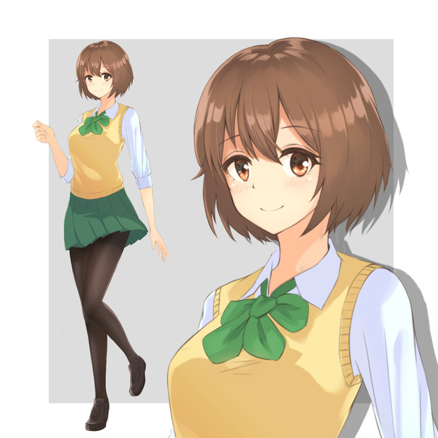 キャラクター全身立ち絵６点