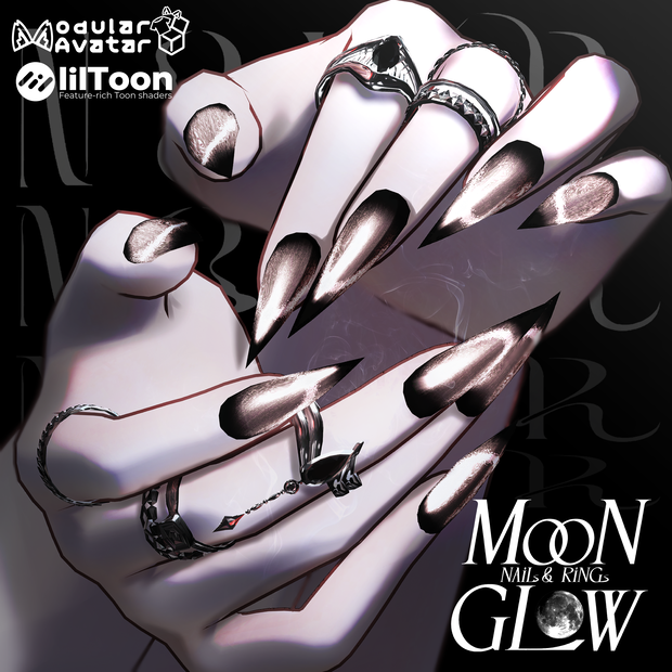 ✦Moonglow Nails＆Rings✦ 【23アバター対応】
