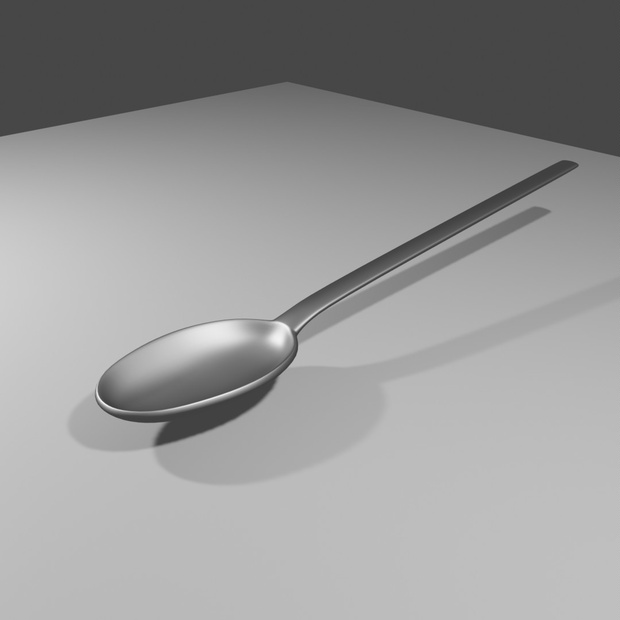 スプーン【Blender File※メッシュのみ】