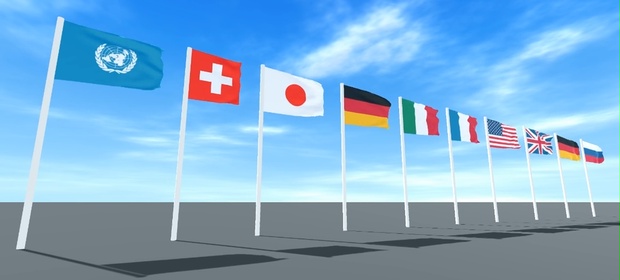 無料 風でなびく旗 Quest対応 べーこんショップ Booth