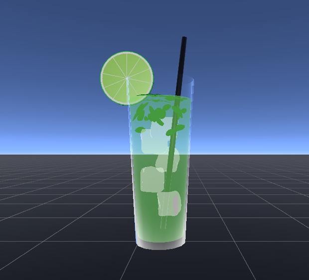 【blender】【FBX】カクテル　モヒート　【unityパッケージ】