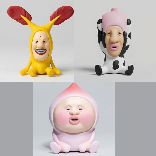 第1世代Sitting Mascots 3体セット｜3Dプリント用STLデータ（シボリオオチチ・カクレモモジリ・ホトケアカバネ）
