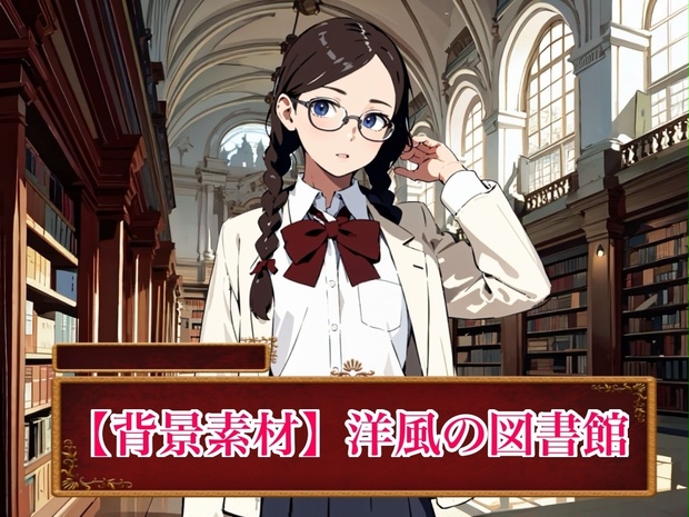 【背景素材】洋風の図書館【95枚】