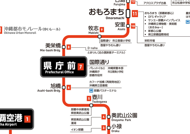 沖縄県鉄道路線図（デジタル版）