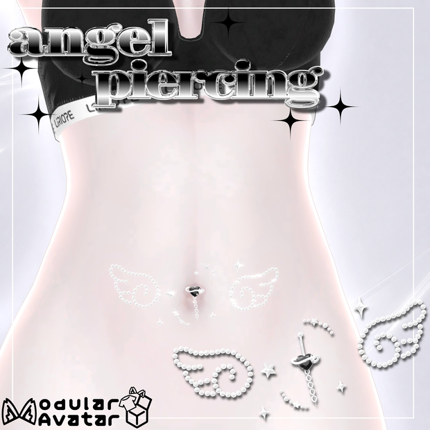 angel piercing໒꒱· ﾟ【9アバター対応】
