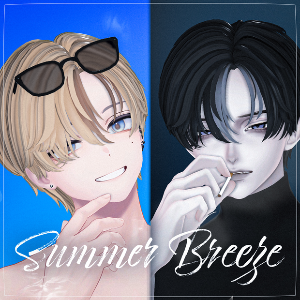 【6Avatar】Summer Breeze Hair & Sunglass【VRChat】
