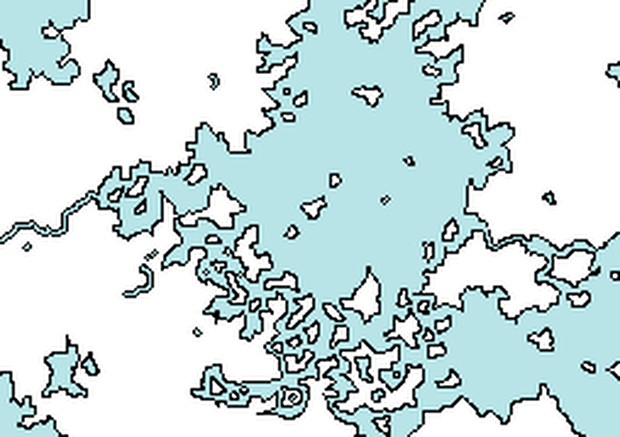 フリー地図【諸島と大河と内海】