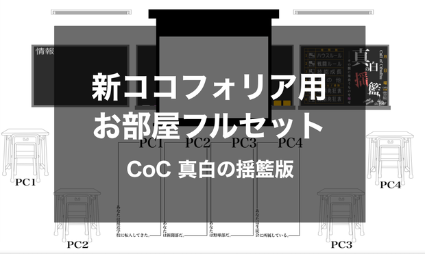 【無料/お布施用】ココフォリア用 お部屋フルセット(NPC含)