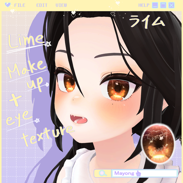 [Lime ライム] Citrus eye & face makeup texture !