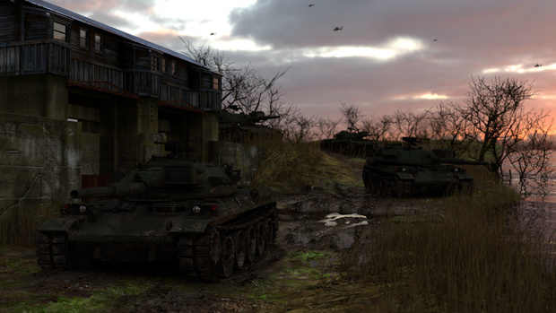 Blender作品「戦車と水門」のシーンデータ