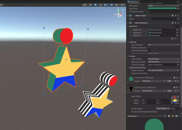 2Dスプライトを厚みのある3Dメッシュに変換するUnityスクリプト