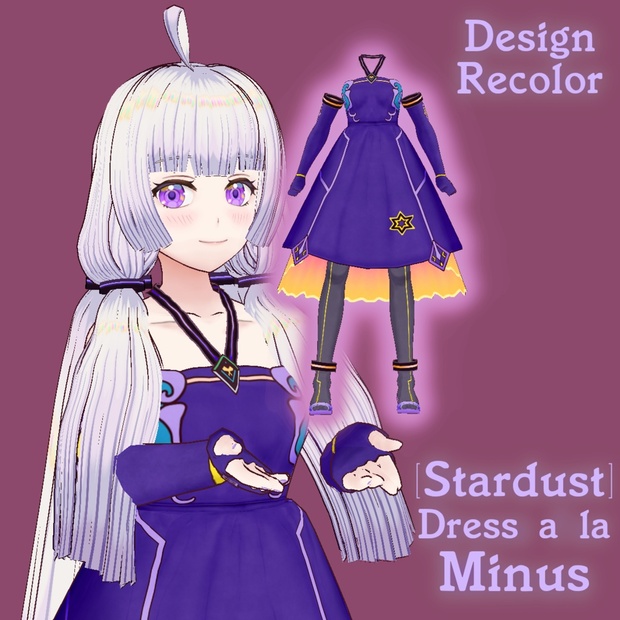 VRoid SynthV Minus' [Stardust] Dress - MelodyCrystel's Carton - BOOTH