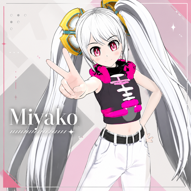 【3Dモデル / VRM】Miyako - Generated by AnimeArt (Neural4D) 【VRChat・VTuber対応】