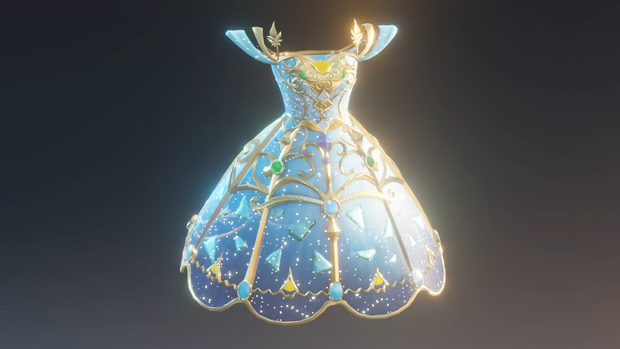 Magical Fairy Dress (game ready + fbx + blend + VRC )
