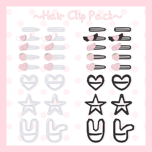 (FBX) Hairclips Pack/ヘアクリップパック
