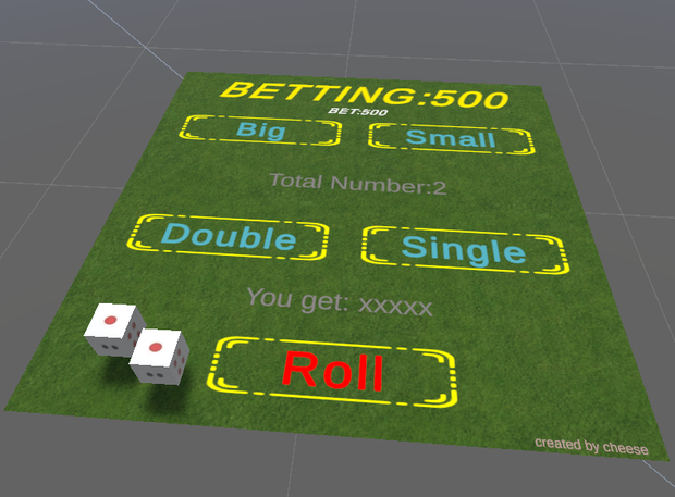 [UdonChips]Bet Big & Small,dice game,赌大小