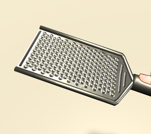[3Dモデル] チーズ削り器 チーズグレーター