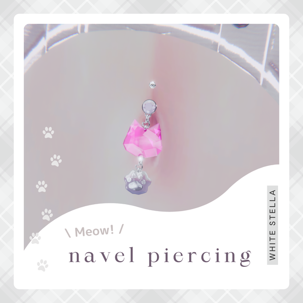 🤍 \ Meow! / navel piercing 🤍