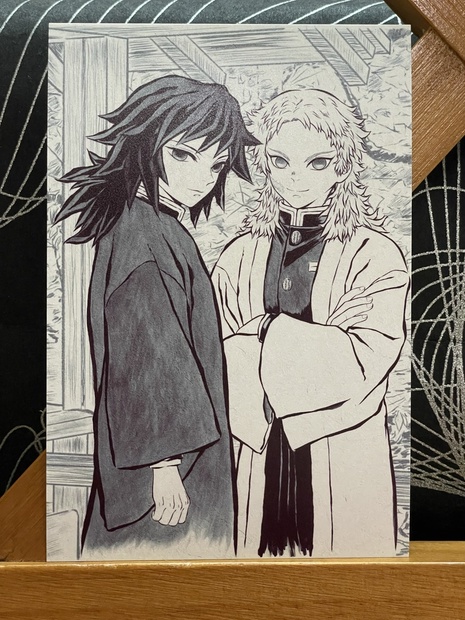 結婚祝い 義勇と錆兎＊鬼滅の刃イラスト（ハガキサイズ＆A4サイズ その他