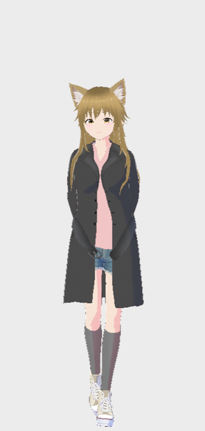 【VRoid】ロングコート＆シャツ（テクスチャ）