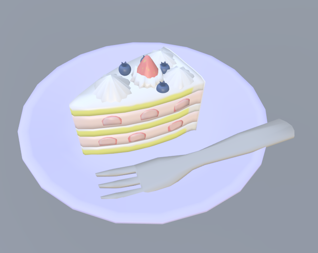 【VRChat】ショートケーキ【３Dモデル】