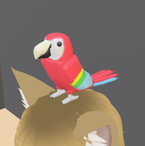 【VRChat】ベニコンゴウインコ【3Dモデル】