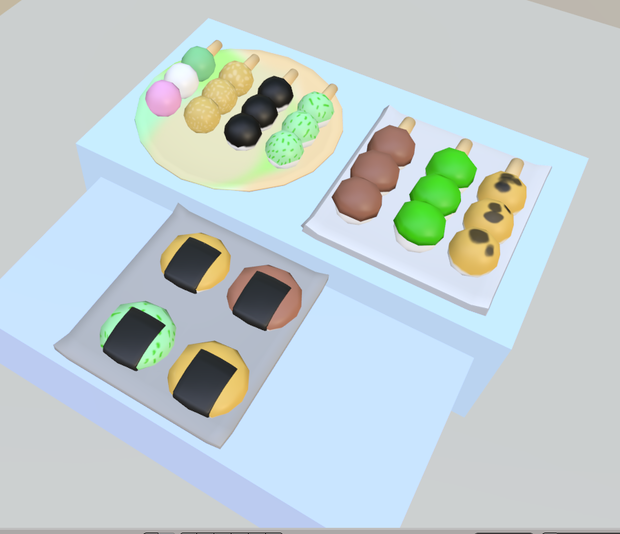 【VRChat】お団子といそべ餅のセット【3Dモデル】_99_