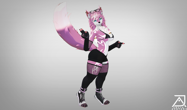 Ari - Furry Maned Wolf (Vrchat Avatar, Face Tracking and Quest)