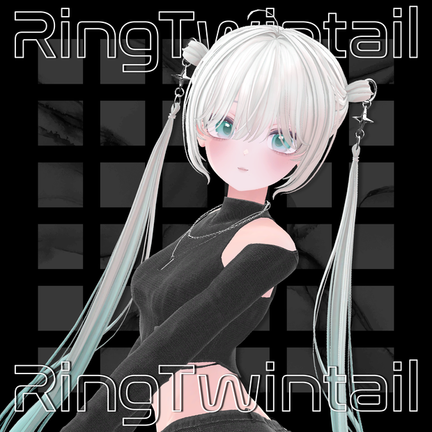 【 複数アバター対応 】Ring Twintail Hair ( ミルフィ / しなの / 森羅 / マリシア / ミルティナ / マヌカ / 萌 / シフォン / キシャ対応 )