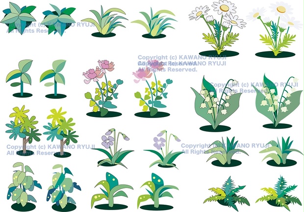 草花イラスト集 02 K Illustration Booth