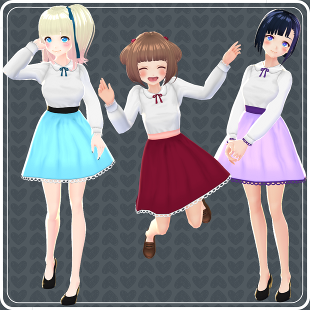 【VRoid】 Classic Cute Dress Set