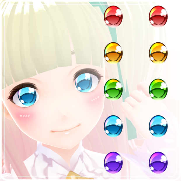 【VRoid】 Shining Eyes Set