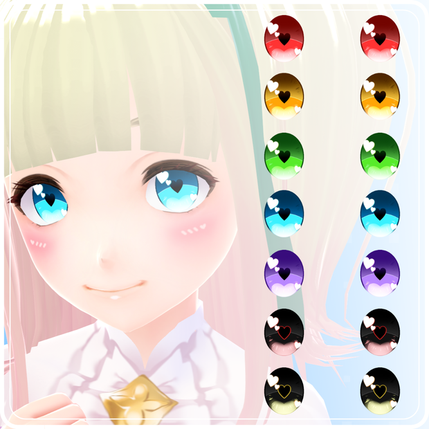 【VRoid】 Lovely Heart Eyes Set