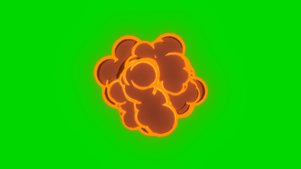 Anime Explosion Green Screen