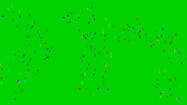 Triangle Confetti Footage Green Screen 2