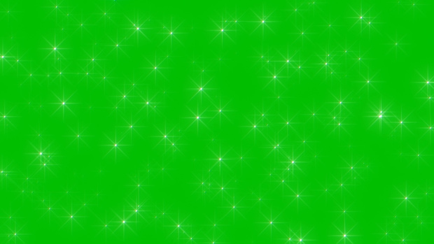 Glitter Stars Effect Green Screen