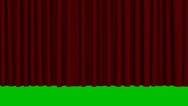 Opening Curtain Green Screen