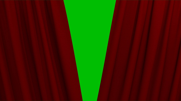 Opening Curtain Green Screen 2