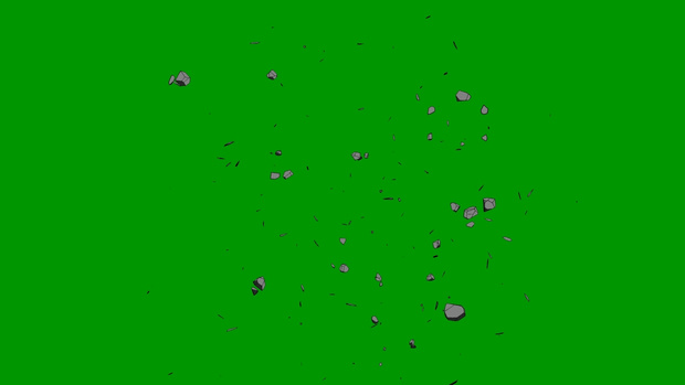 Anime Debris Green Screen Footage