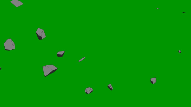 Anime Debris Green Screen Footage 5