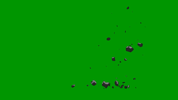 Anime Debris Green Screen Footage 7