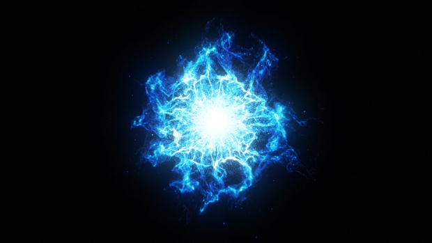Particle Blue Energy Wave