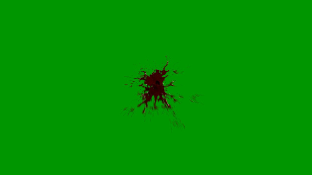 Blood Explosion Green Screen