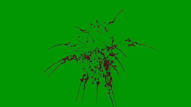 Anime Blood Explosion Green Screen 2
