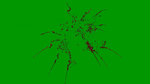 Anime Blood Explosion Green Screen 3