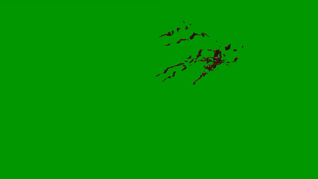 Anime Blood Explosion Green Screen 5